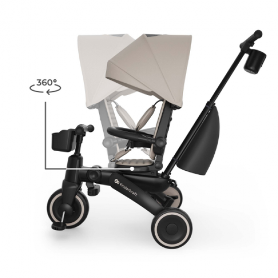  Πτυσσόμενο Τρίκυκλο Ποδήλατο Kinderkraft Jazz 2 BEIGE 