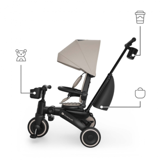  Πτυσσόμενο Τρίκυκλο Ποδήλατο Kinderkraft Jazz 2 BEIGE 