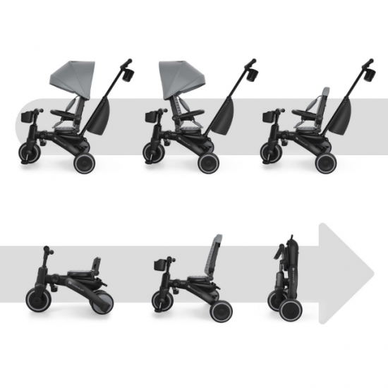  Πτυσσόμενο Τρίκυκλο Ποδήλατο Kinderkraft Jazz 2 GREY