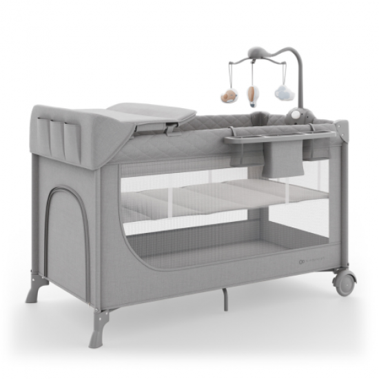 Kinderkraft Leody Παρκοκρέβατο με Αλλαξιέρα & Στρώμα Γκρι