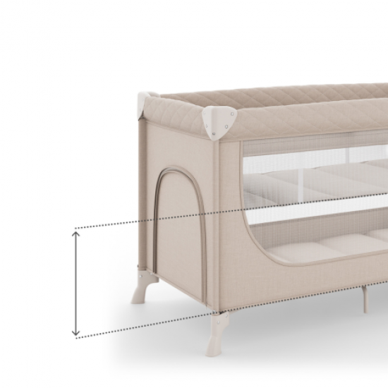 Kinderkraft Leody Παρκοκρέβατο με Αλλαξιέρα & Στρώμα BEIGE 