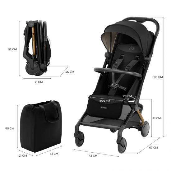 Καρότσι Μωρού Kinderkraft Pilot 2 MIDNIGHT BLACK KSPILO02BLK0000