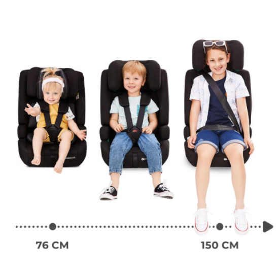 Kinderkraft Safety Fix 2 Καθισματάκι Αυτοκινήτου i-Size με Isofix Black 9-36 kg