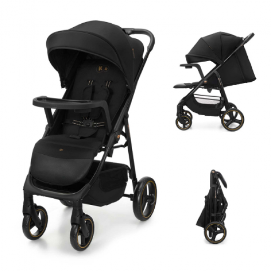  Καρότσι Μωρού Kinderkraft TRIG 3 ONYX BLACK με δίσκος φαγυτού