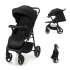  Καρότσι Μωρού Kinderkraft TRIG 3 ONYX BLACK με δίσκος φαγυτού