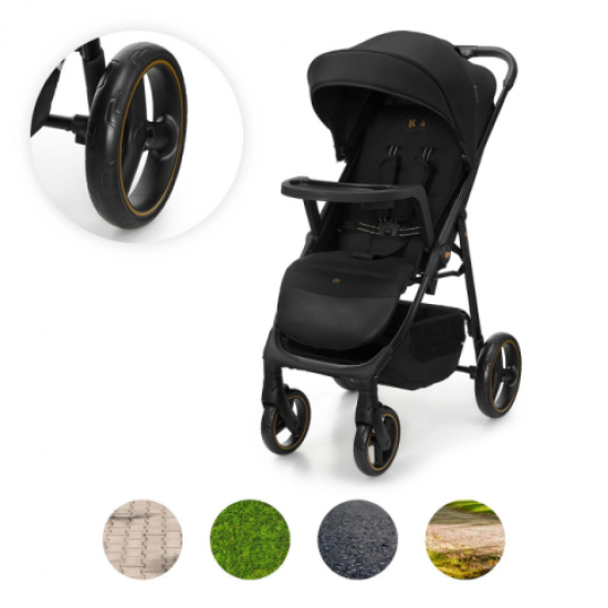  Καρότσι Μωρού Kinderkraft TRIG 3 ONYX BLACK με δίσκος φαγυτού