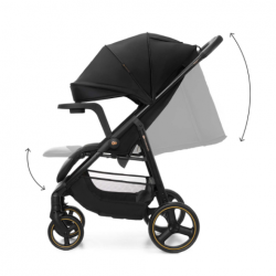  Καρότσι Μωρού Kinderkraft TRIG 3 ONYX BLACK με δίσκος φαγυτού