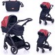 Πολυκαρότσι Lorelli 2 Σε 1 Adria Black and Red 10021452006