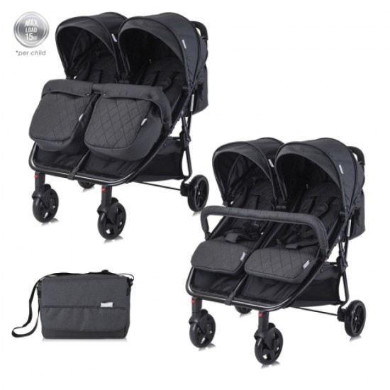 Καρότσι διδύμων Duo Lorelli Black 10021542305