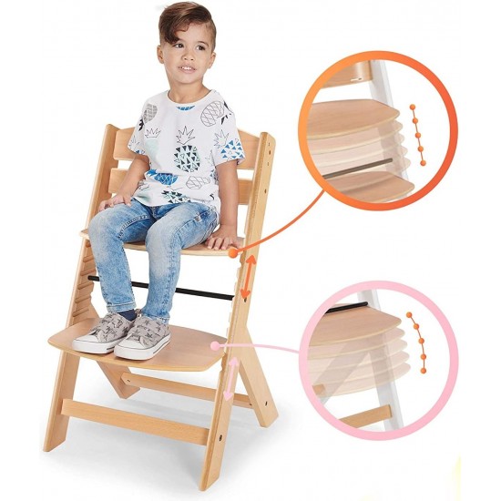 Καρέκλα Φαγητού Kinderkraft Enock Ξύλινο KKKENOCNAT0000