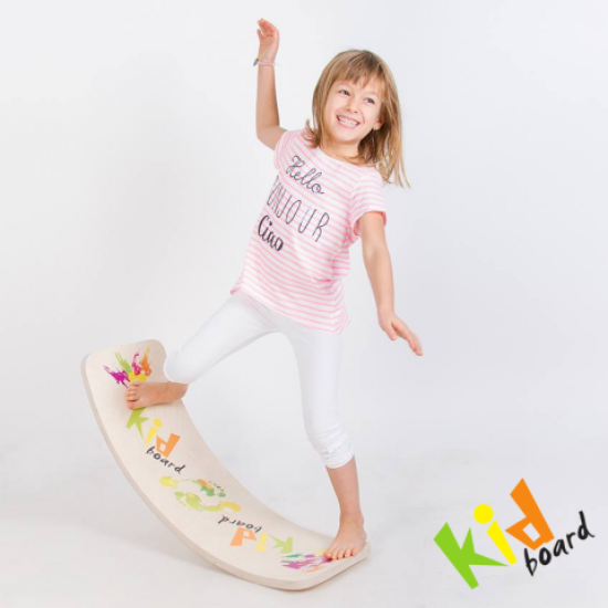 Παιδίκι Ξύλινη Σανίδα Ισορροπίας Kidd Board - με σχέδιο