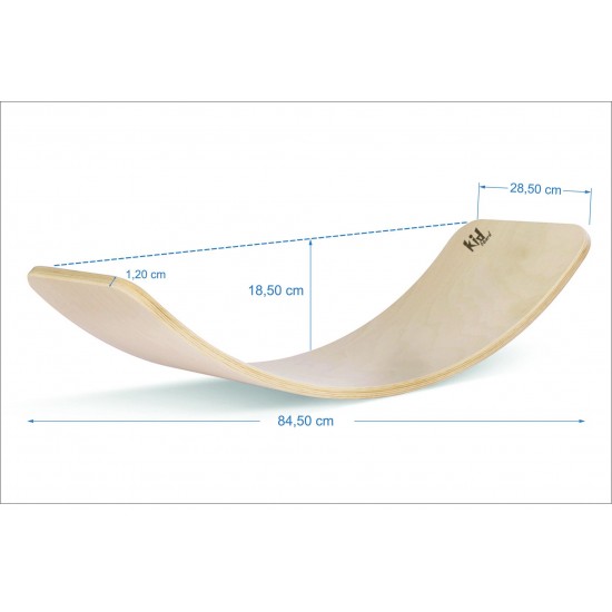 Παιδίκι Ξύλινη Σανίδα Ισορροπίας Kidd Board - με σχέδιο