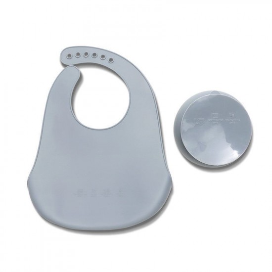 Lorelli Σετ Φαγητου, Απο Σιλικονη 2 τμχ Grey 10230710003
