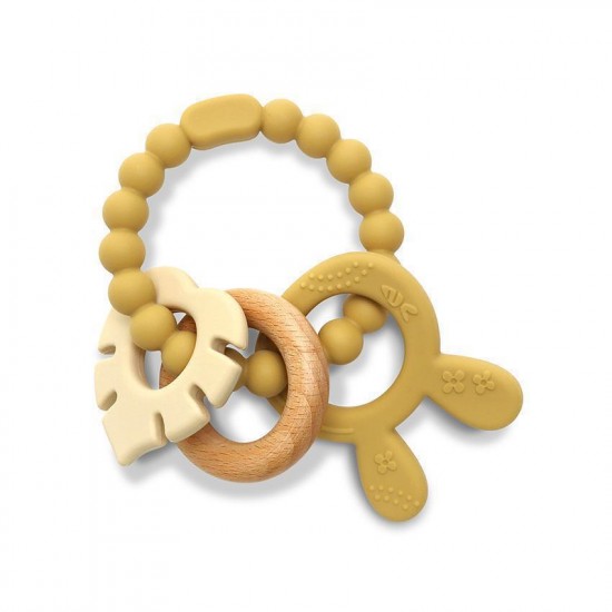 Μασητικός Κρίκος Οδοντοφυΐας Σιλικόνης Rabbit Yellow Lorelli 10210850001