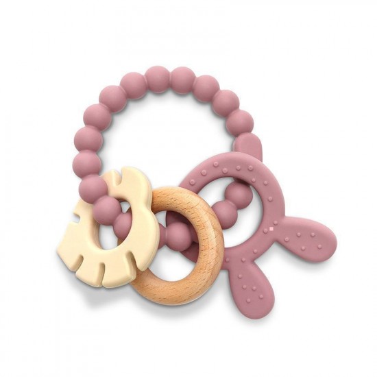 Μασητικός Κρίκος Οδοντοφυΐας Σιλικόνης Rabbit Pink Lorelli 10210850002