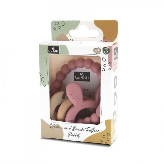 Μασητικός Κρίκος Οδοντοφυΐας Σιλικόνης Rabbit Pink Lorelli 10210850002