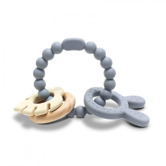 Μασητικός Κρίκος Οδοντοφυΐας Σιλικόνης Rabbit Grey Lorelli 10210850003