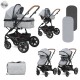 Πολυκαρότσι 3 σε 1 Lorelli Lora Set Cool Grey Elephants 10021282123
