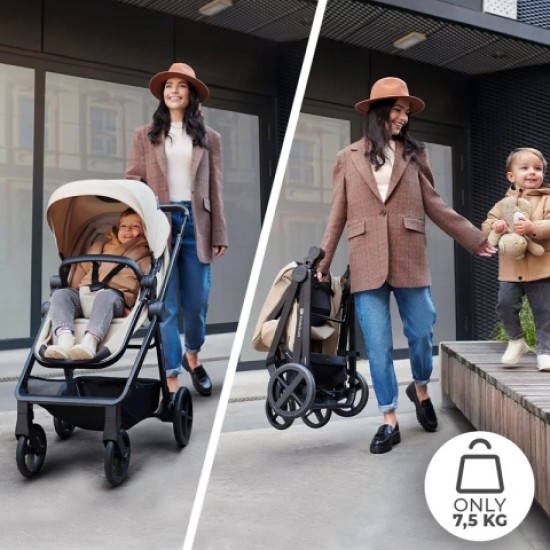 Πολυκαρότσι Kinderkraft Newly 4 σε 1 Sand Beige KSNEWL00BEG4IBS