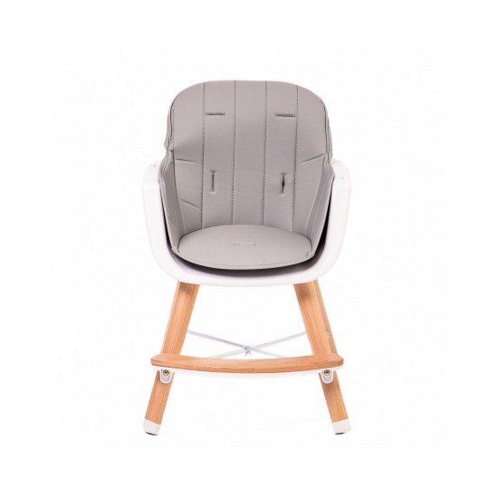 Καρεκλάκι Φαγητού με Ξύλινα Πόδια 2 σε 1 Buba Carino Grey
