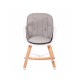 Καρεκλάκι Φαγητού με Ξύλινα Πόδια 2 σε 1 Buba Carino Grey