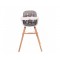 Καρεκλάκι Φαγητού με Ξύλινα Πόδια 2 σε 1 Buba Carino Grey