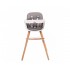 Καρεκλάκι Φαγητού με Ξύλινα Πόδια 2 σε 1 Buba Carino Grey