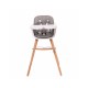 Καρεκλάκι Φαγητού με Ξύλινα Πόδια 2 σε 1 Buba Carino Grey