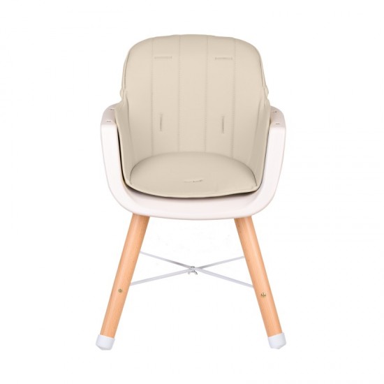 Καρεκλάκι Φαγητού με Ξύλινα Πόδια 2 σε 1 Carino Ivory Buba