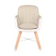 Καρεκλάκι Φαγητού με Ξύλινα Πόδια 2 σε 1 Carino Ivory Buba