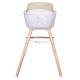 Καρεκλάκι Φαγητού με Ξύλινα Πόδια 2 σε 1 Carino Ivory Buba