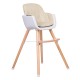 Καρεκλάκι Φαγητού με Ξύλινα Πόδια 2 σε 1 Carino Ivory Buba