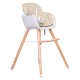 Καρεκλάκι Φαγητού με Ξύλινα Πόδια 2 σε 1 Carino Ivory Buba