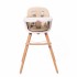 Καρεκλάκι Φαγητού με Ξύλινα Πόδια 2 σε 1 Carino Ivory Buba 