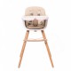 Καρεκλάκι Φαγητού με Ξύλινα Πόδια 2 σε 1 Carino Ivory Buba