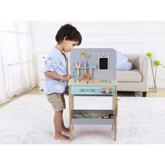 Eli Neli Montessori Παιδικός Ξύλινος Πάγκος Εργασίας Με Εργαλεία