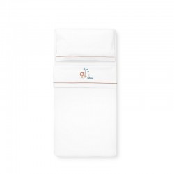 Interbaby Leon Σεντόνια Λlκνου 50×80 Σετ 3 Τεμ White/Orange