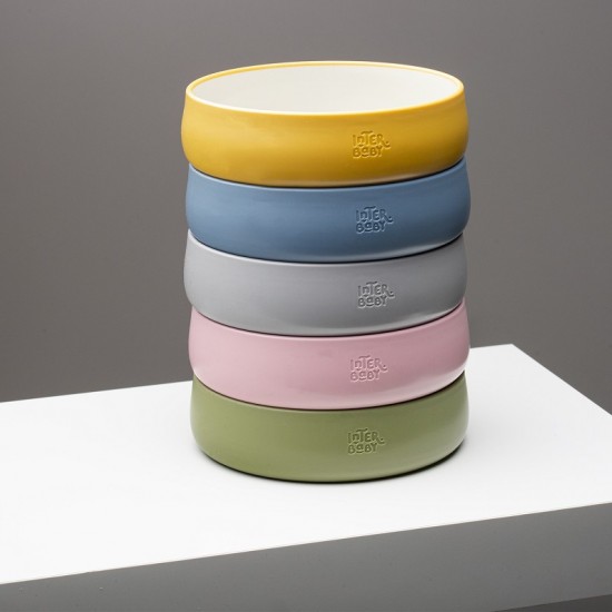 Interbaby Παιδικό Σετ Φαγητού Dark Pink