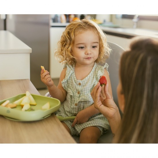 Interbaby Αντιολισθητικό Πιάτο Σιλικόνης Orange