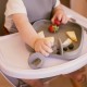 Interbaby Εκπαιδευτικό Σετ Κουτάλι- Πιρούνι Σιλικόνης – Αντιπνικτικά Blue Grey