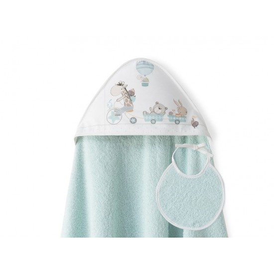 Interbaby Jirafa Bicicleta Μπουρνούζι Κάπα & Σαλιάρα Green
