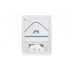 Interbaby Swing Μπουρνούζι Κάπα Σετ Με Λαμπάκι Νυκτός White/Petrol
