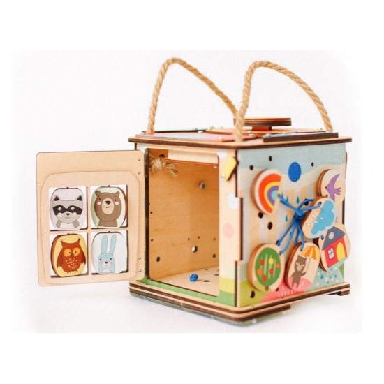 EliNeli Travel Montessori Κύβος Δραστηριοτήτων με Led 8595701757619
