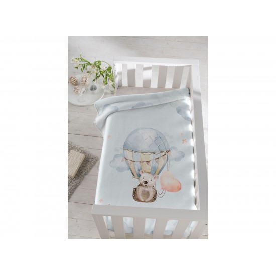 Piel Sa Heart Bear 80X110 Κουβέρτα Αγκαλιάς Blue