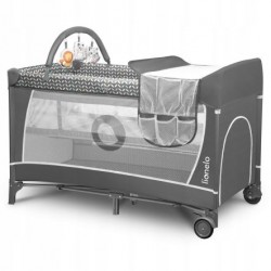 Lionelo Flower Παρκοκρέβατο Gray Scandi 5902581658777