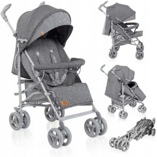 Lionelo Irma Βρεφικό Καρότσι Μπαστούνι Gray 5902581655684