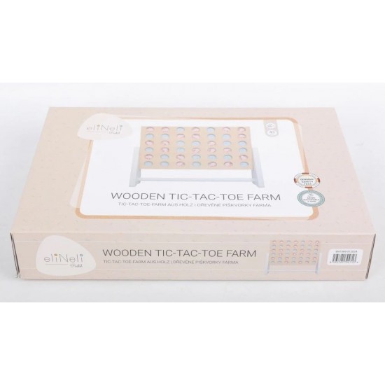 EliNeli Fisher Farm Montessori Ξύλινο Παιχνίδι Tic-Tac