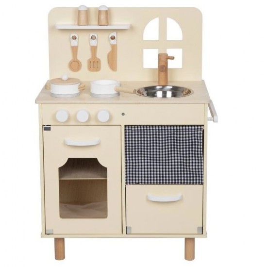 Eli Neli Montessori Kitchen Ξύλινη Παιδική Κουζίνα Με Παράθυρο