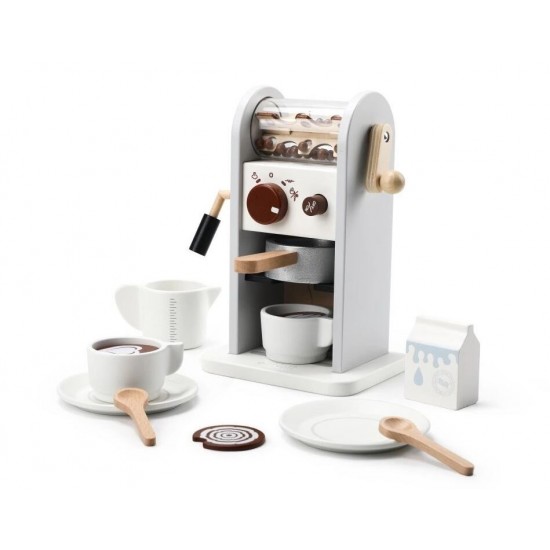 Eli Neli Montessori Coffee Machine Ξύλινη Παιδική Mηχανή Kαφέ με Kόκκους – γκρι