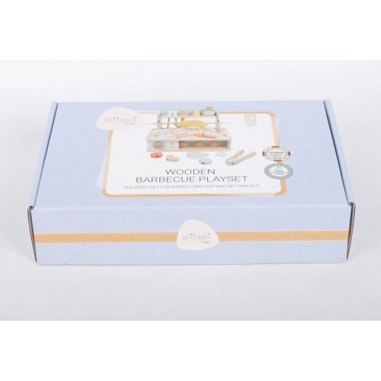 EliNeli Montessori Ξύλινη ψησταριά για παιδιά με αξεσουάρ – Set BBQ